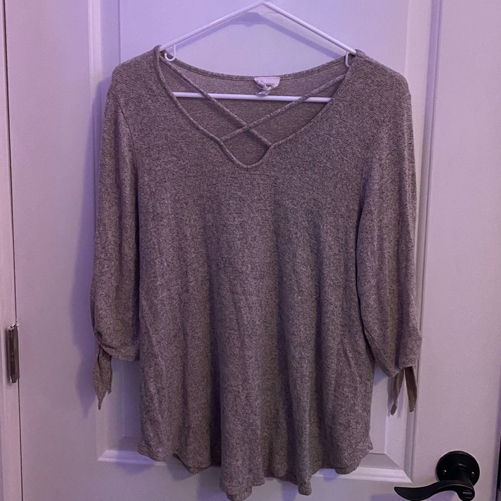 caution to the wind crisscross tee